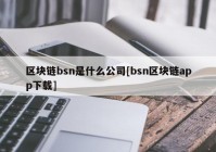 区块链bsn是什么公司[bsn区块链app下载]